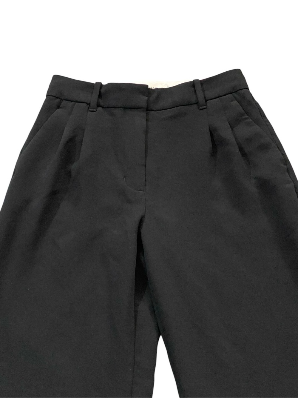Aritzia Wilfred Effortless Pants Black Crepette High Rise Wide Leg Size 2 - Picture 5 of 16